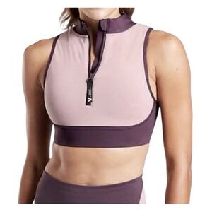 Athleta Allyson Felix Sports Bra Womens Small‎ Zip Front Athleisure Workout